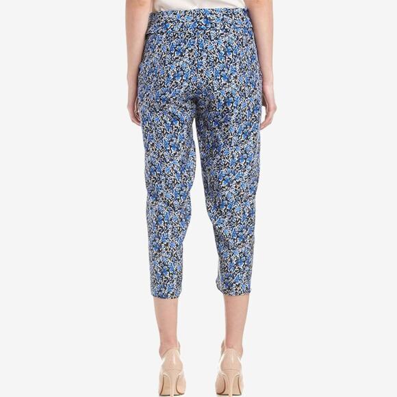 Elie Tahari Jodi Pant Size XS Blue Floral Silk Boho Coastal Chic European Summer - Picture 4 of 4